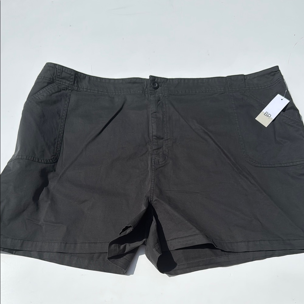 BP Nordstrom High Waisted Utility Shorts NWT Plus Size 22 24 26 Black Stretch